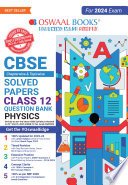 Oswaal CBSE Class 12 Physics Question Bank 2023-24 Book