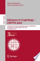 Advances in Cryptology – CRYPTO 2023, 43rd Annual International Cryptology Conference, CRYPTO 2023, Santa Barbara, CA, USA, August 20–24, 2023, Proceedings, Part III