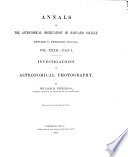 Annals of the Astronomical Observatory of Harvard College