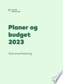 Planer og budget 2023, Sammenfatning